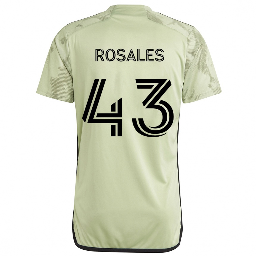 Kids Football Diego Rosales #43 Light Green Away Jersey 2024/25 T-Shirt Za