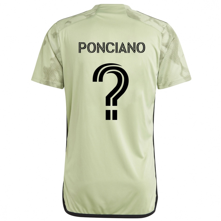 Kids Football Emir Ponciano #0 Light Green Away Jersey 2024/25 T-Shirt Za