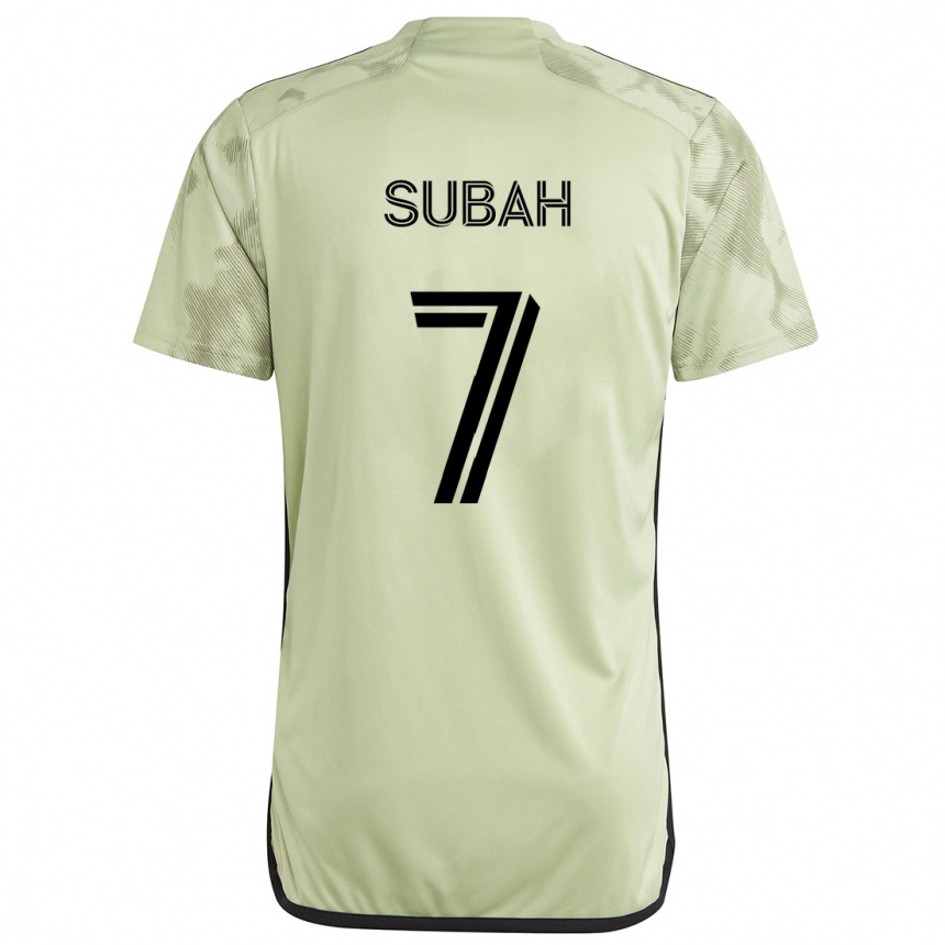 Kids Football Yekeson Subah #7 Light Green Away Jersey 2024/25 T-Shirt Za