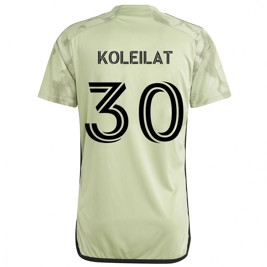 Kids Football Jassem Koleilat #30 Light Green Away Jersey 2024/25 T-Shirt Za