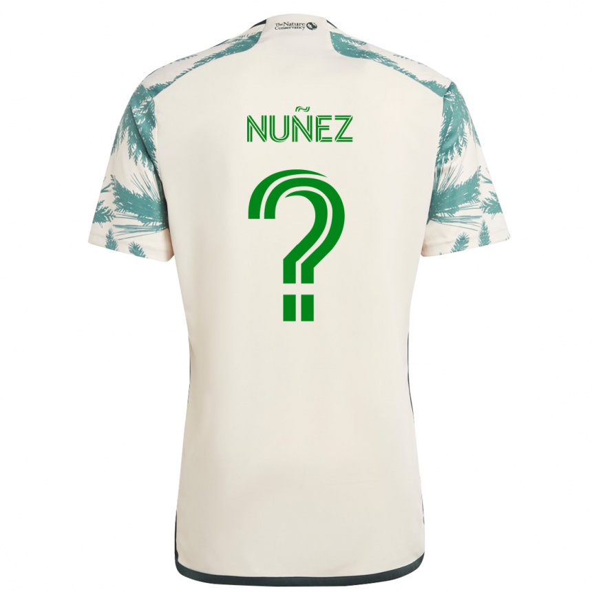 Kids Football Daniel Nuñez #0 Beige Brown Away Jersey 2024/25 T-Shirt Za