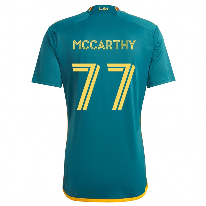 Kids Football John Mccarthy #77 Green Yellow Away Jersey 2024/25 T-Shirt Za