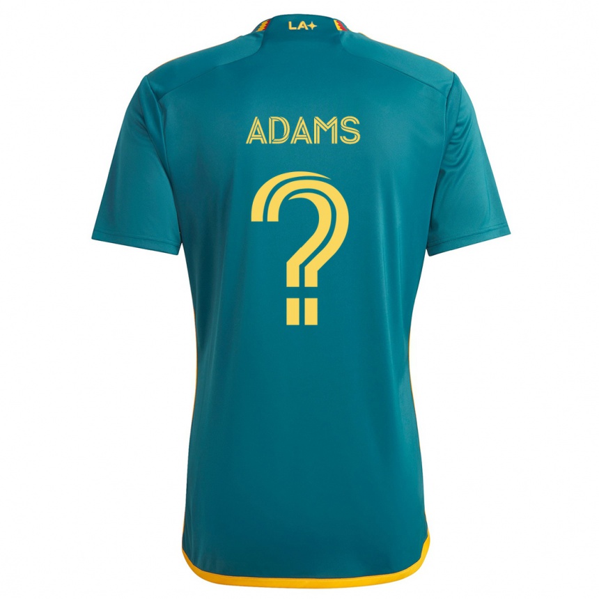 Kids Football Lucca Adams #0 Green Yellow Away Jersey 2024/25 T-Shirt Za