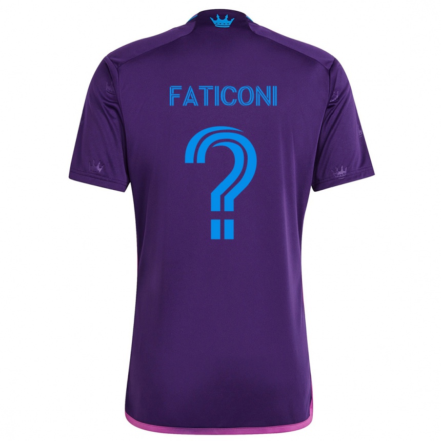 Kids Football Trey Faticoni #0 Purple Blue Away Jersey 2024/25 T-Shirt Za