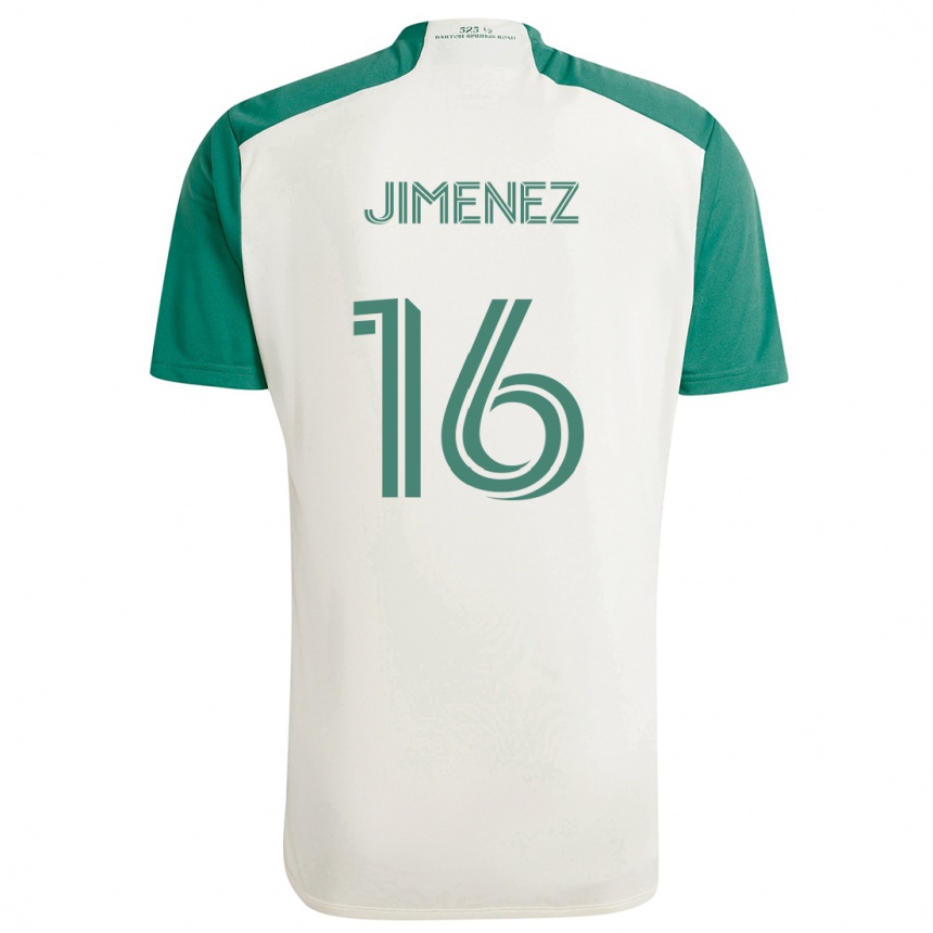 Kids Football Héctor Jiménez #16 Tan Green Away Jersey 2024/25 T-Shirt Za