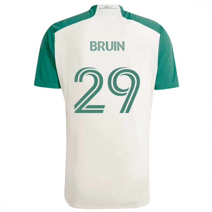 Kids Football Will Bruin #29 Tan Green Away Jersey 2024/25 T-Shirt Za