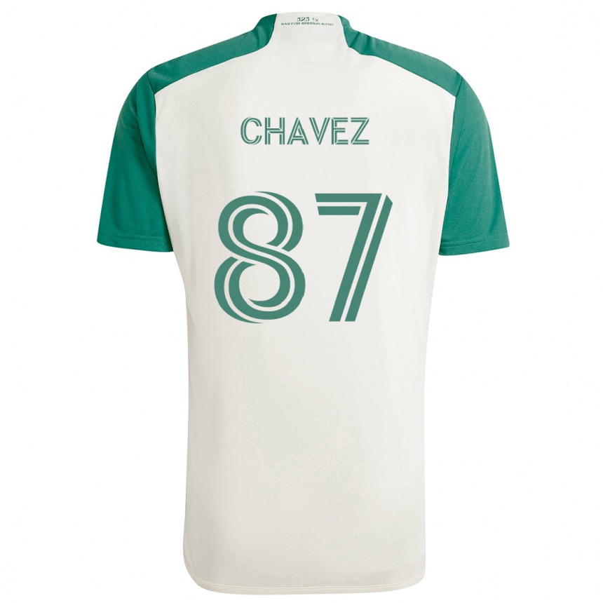 Kids Football Alfonso Ocampo-Chávez #87 Tan Green Away Jersey 2024/25 T-Shirt Za