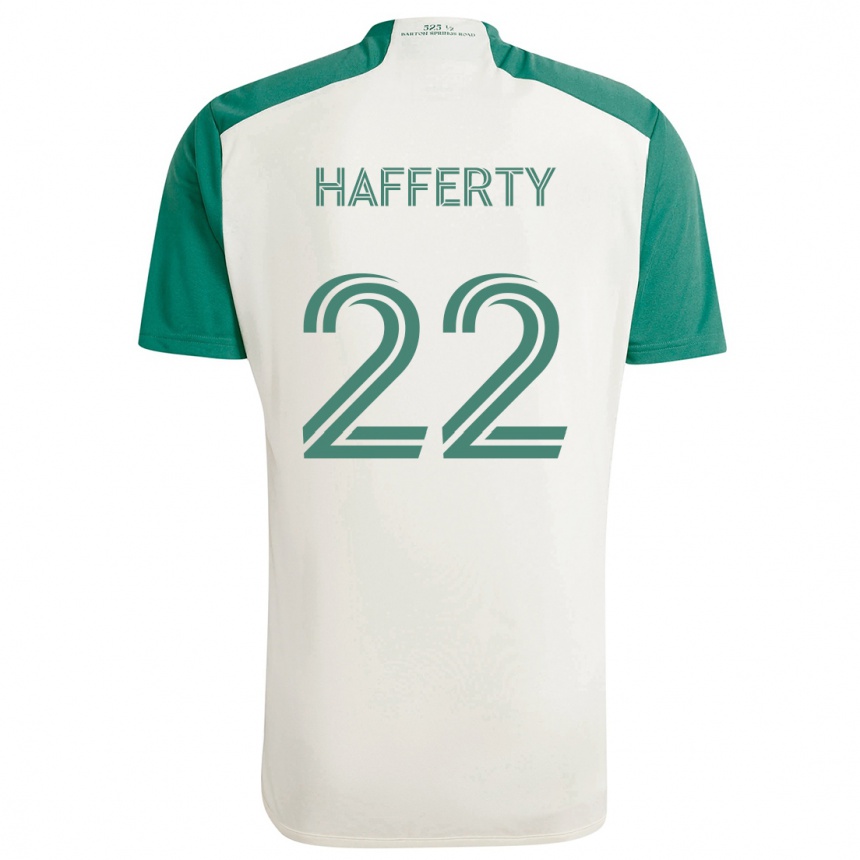 Kids Football Joe Hafferty #22 Tan Green Away Jersey 2024/25 T-Shirt Za