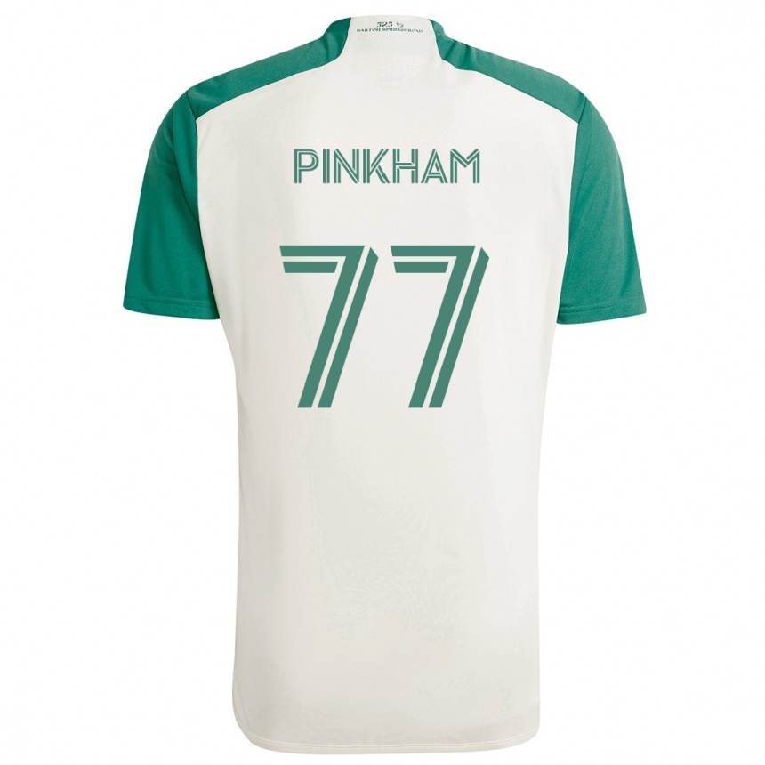 Kids Football Chris Pinkham #77 Tan Green Away Jersey 2024/25 T-Shirt Za