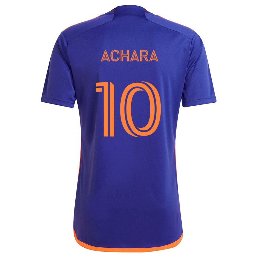 Kids Football Ifunanyachi Achara #10 Purple Orange Away Jersey 2024/25 T-Shirt Za