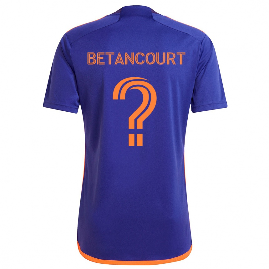 Kids Football Noah Betancourt #0 Purple Orange Away Jersey 2024/25 T-Shirt Za