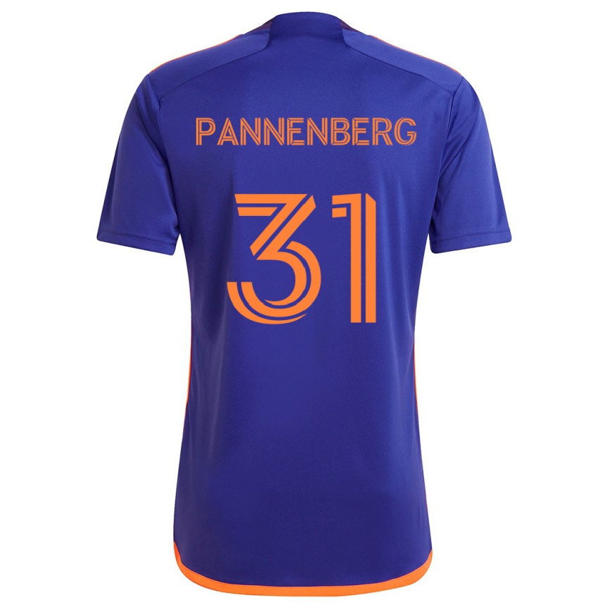 Kids Football Andrew Pannenberg #31 Purple Orange Away Jersey 2024/25 T-Shirt Za