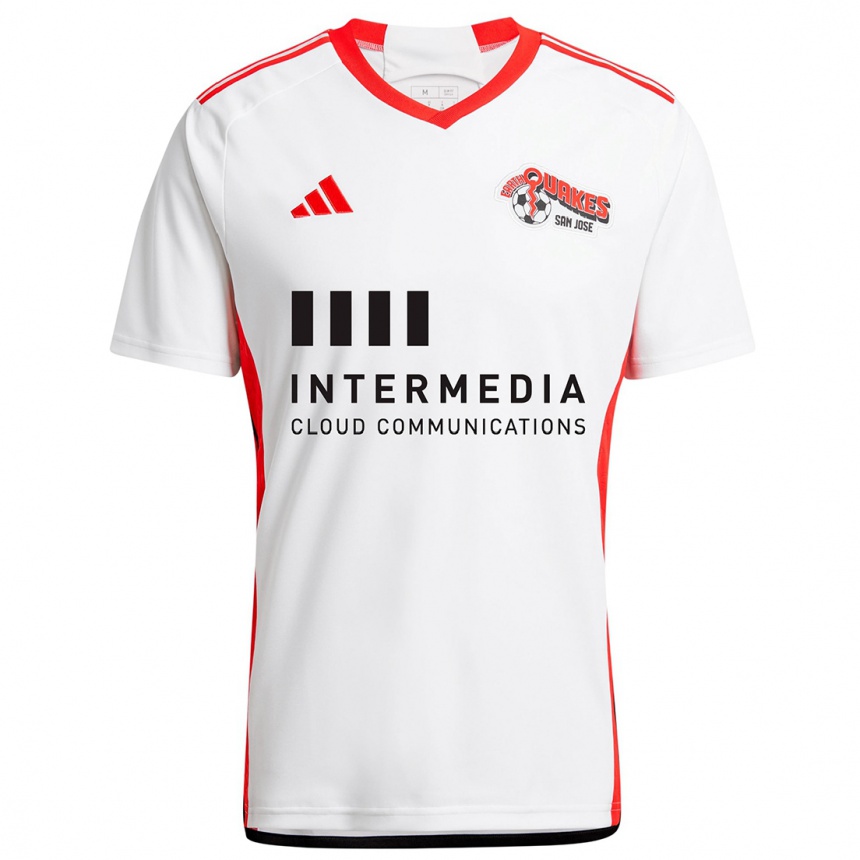 Kids Football Christian Metelitsa #0 White Red Away Jersey 2024/25 T-Shirt Za