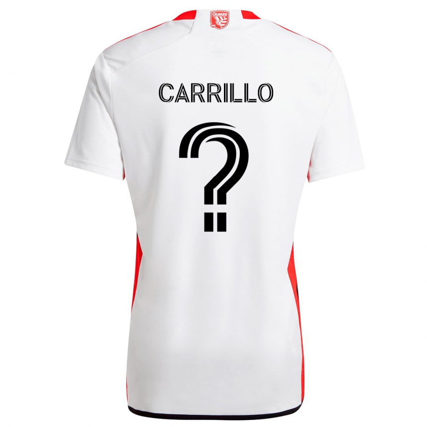 Kids Football Israel Carrillo #0 White Red Away Jersey 2024/25 T-Shirt Za