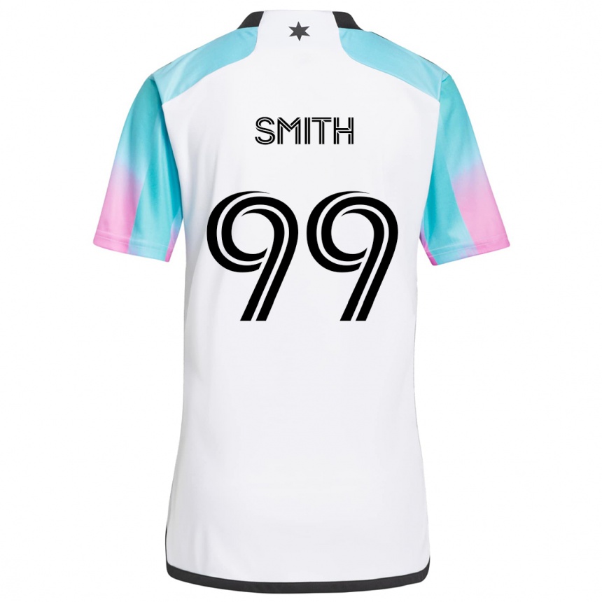 Kids Football Jordan Adebayo-Smith #99 White Blue Black Away Jersey 2024/25 T-Shirt Za