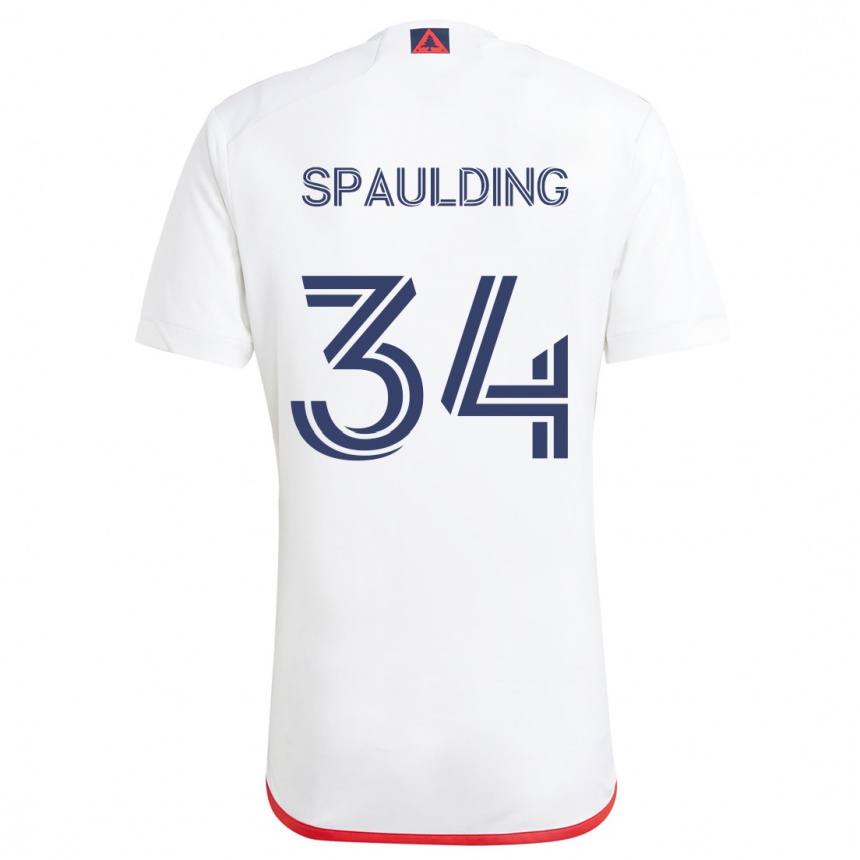 Kids Football Ryan Spaulding #34 White Red Away Jersey 2024/25 T-Shirt Za