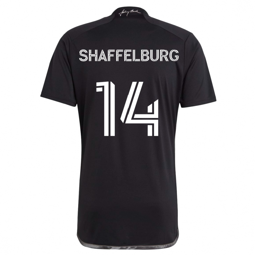 Kids Football Jacob Shaffelburg #14 Black Away Jersey 2024/25 T-Shirt Za