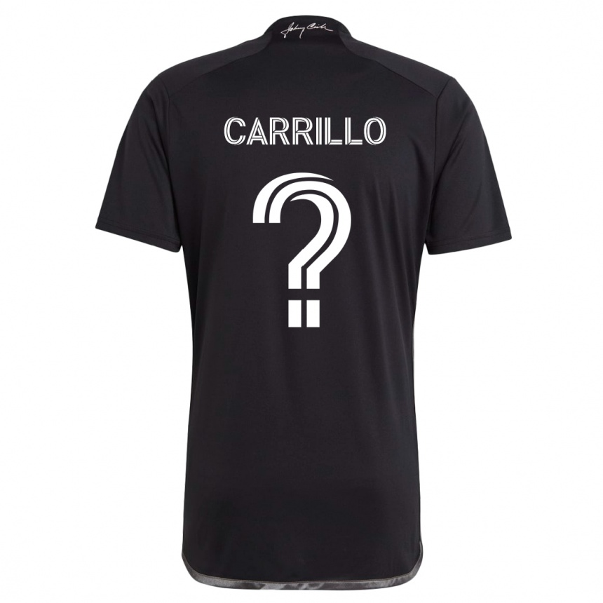 Kids Football Alejandro Carrillo #0 Black Away Jersey 2024/25 T-Shirt Za