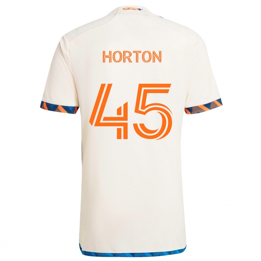 Kids Football Philip Horton #45 White Orange Away Jersey 2024/25 T-Shirt Za