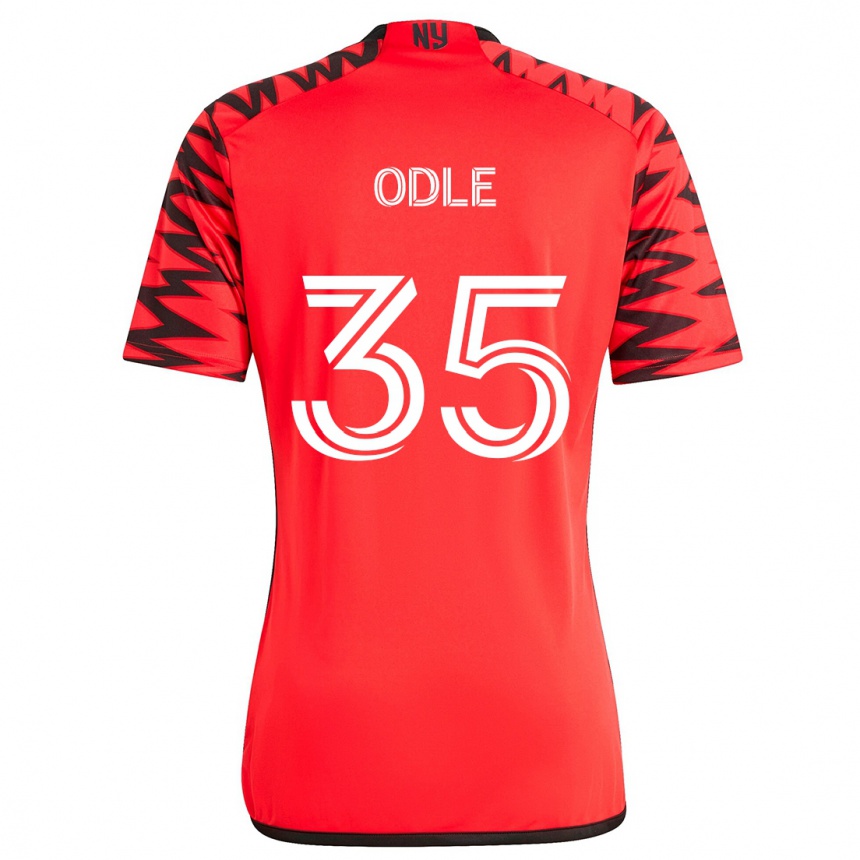 Kids Football Dallas Odle #35 Red Black White Away Jersey 2024/25 T-Shirt Za