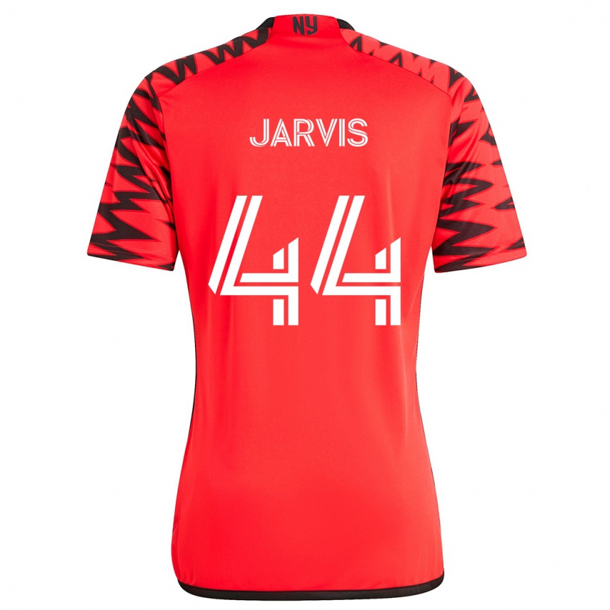 Kids Football Aiden Jarvis #44 Red Black White Away Jersey 2024/25 T-Shirt Za