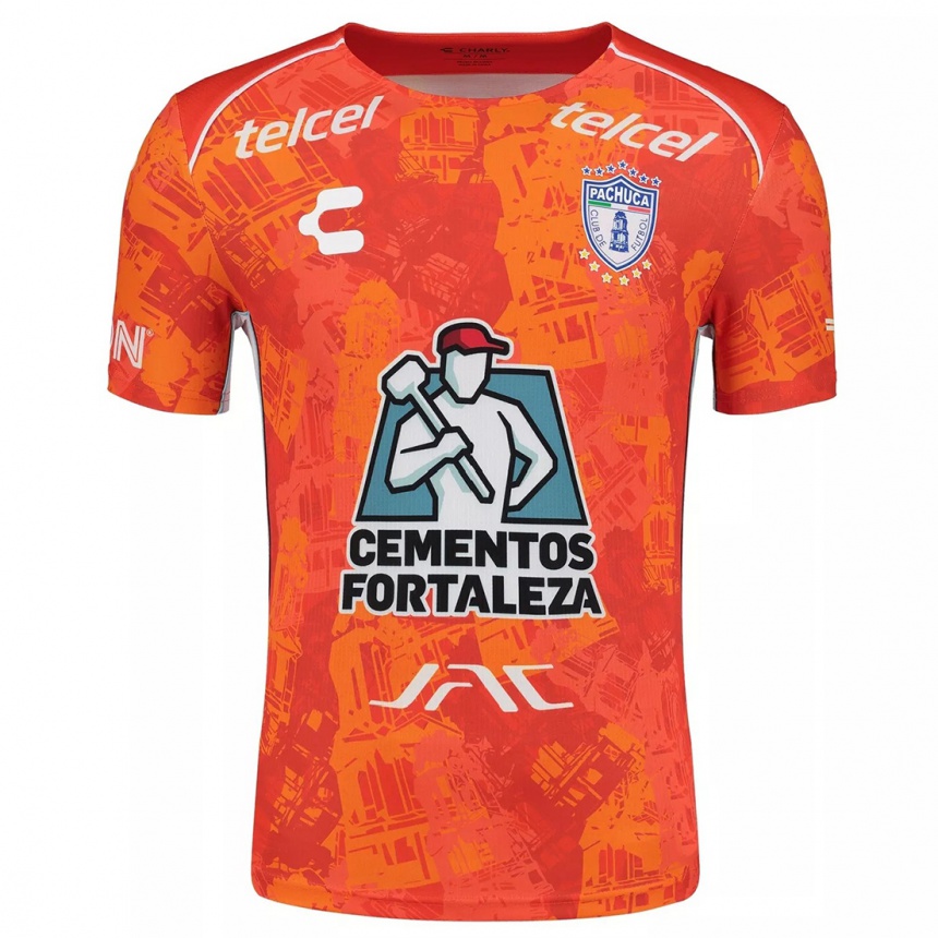 Kids Football Ari Contreras #0 Orange White Away Jersey 2024/25 T-Shirt Za