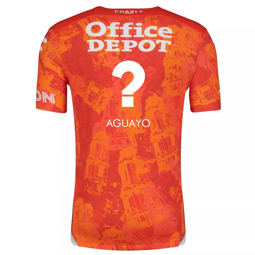 Kids Football Sergio Aguayo #0 Orange White Away Jersey 2024/25 T-Shirt Za