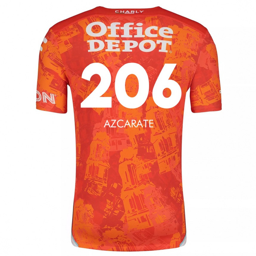 Kids Football Yerar Azcárate #206 Orange White Away Jersey 2024/25 T-Shirt Za