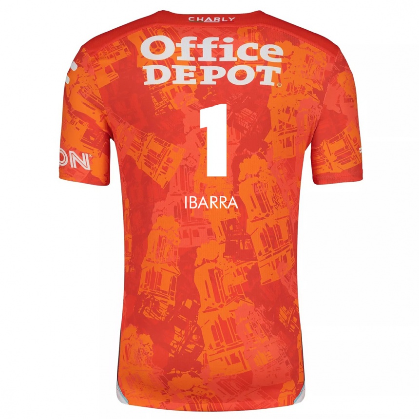 Kids Football Fabiola Ibarra #1 Orange White Away Jersey 2024/25 T-Shirt Za