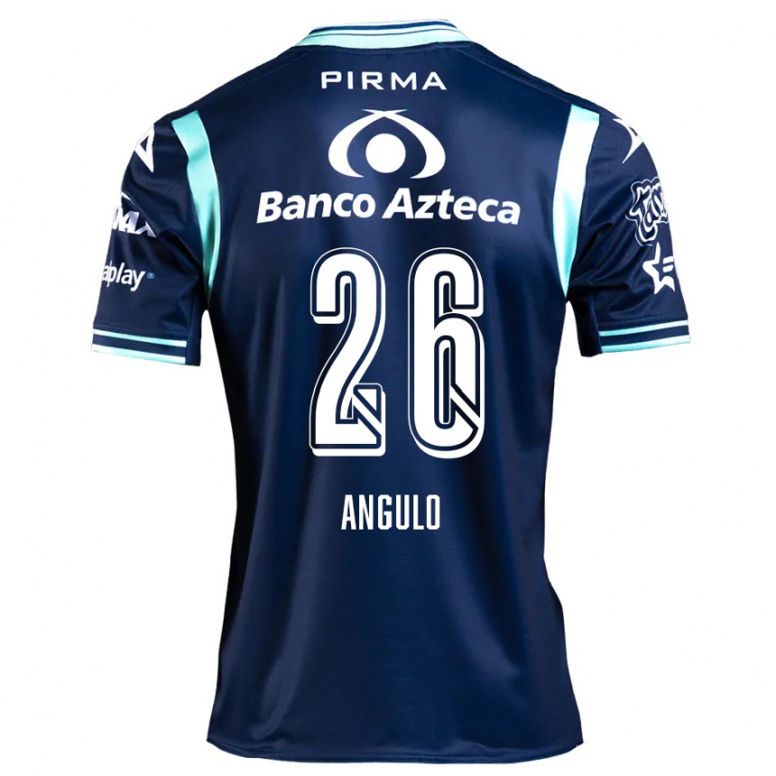 Kids Football Brayan Angulo #26 Navy Blue Away Jersey 2024/25 T-Shirt Za