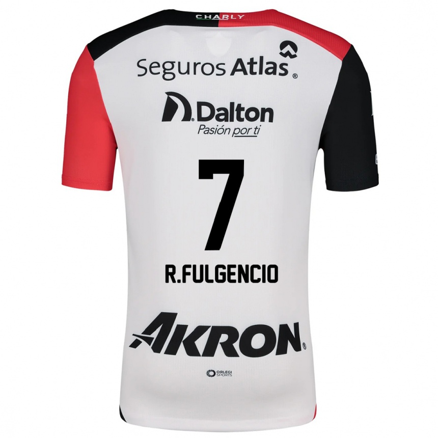 Kids Football Raymundo Fulgencio #7 White Red Black Away Jersey 2024/25 T-Shirt Za