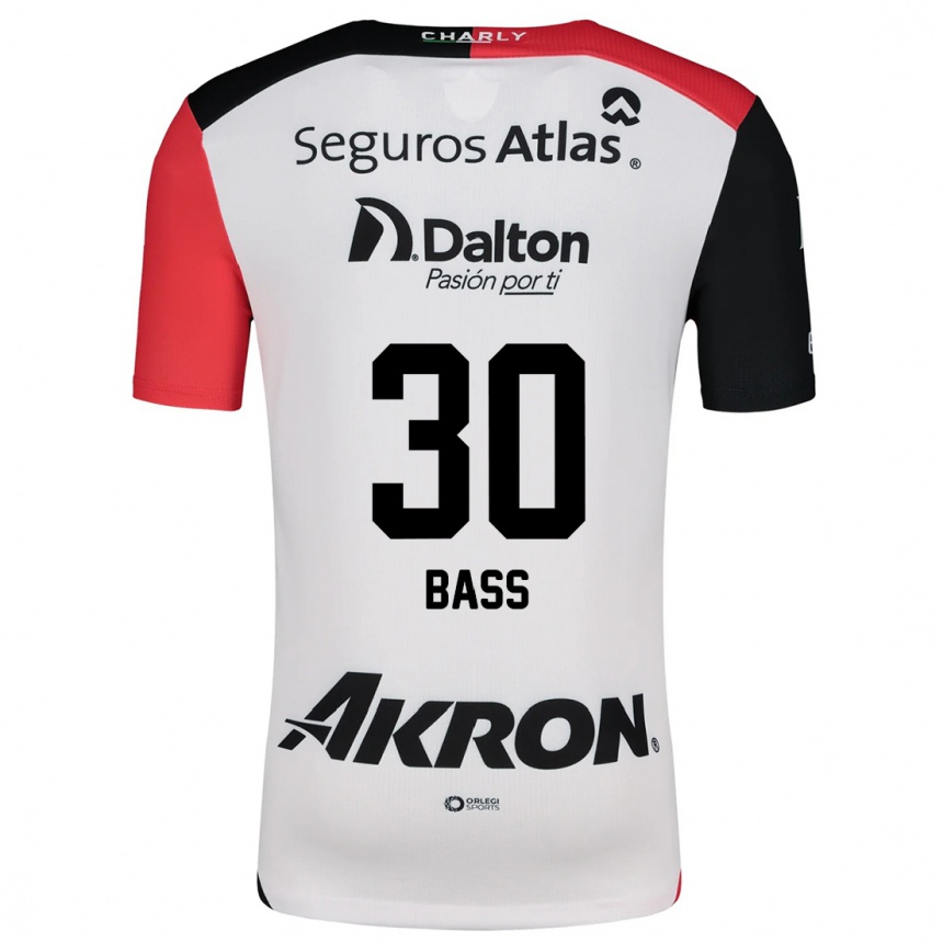 Kids Football Abraham Bass #30 White Red Black Away Jersey 2024/25 T-Shirt Za