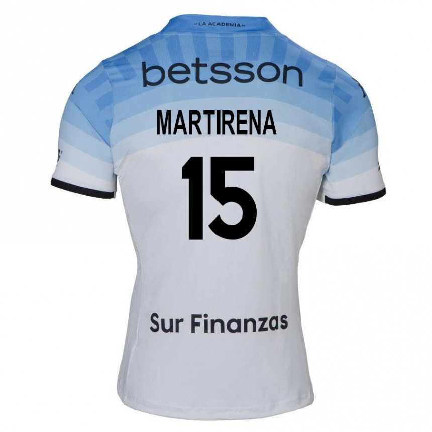 Kids Football Gastón Martirena #15 White Blue Black Away Jersey 2024/25 T-Shirt Za