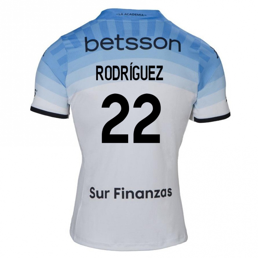 Kids Football Baltasar Rodríguez #22 White Blue Black Away Jersey 2024/25 T-Shirt Za