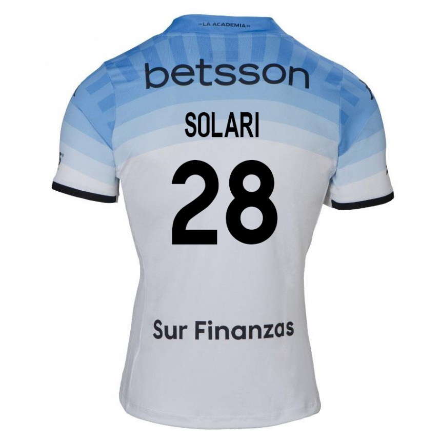 Kids Football Santiago Solari #28 White Blue Black Away Jersey 2024/25 T-Shirt Za