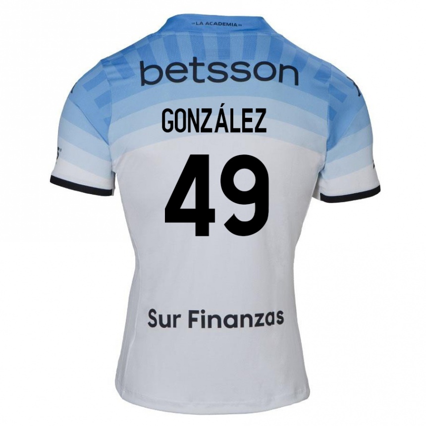 Kids Football David González #49 White Blue Black Away Jersey 2024/25 T-Shirt Za