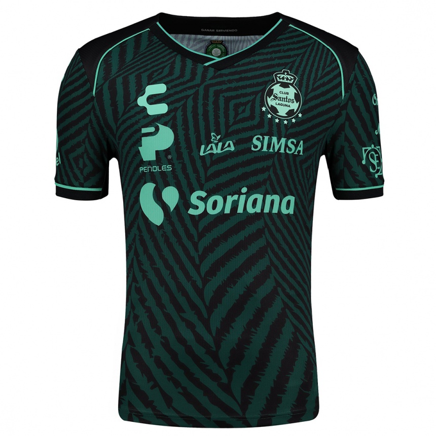 Kids Football Cynthia Rodríguez #11 Black Green Away Jersey 2024/25 T-Shirt Za