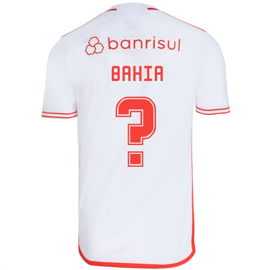 Kids Football Guilherme Bahia #0 White Red Away Jersey 2024/25 T-Shirt Za