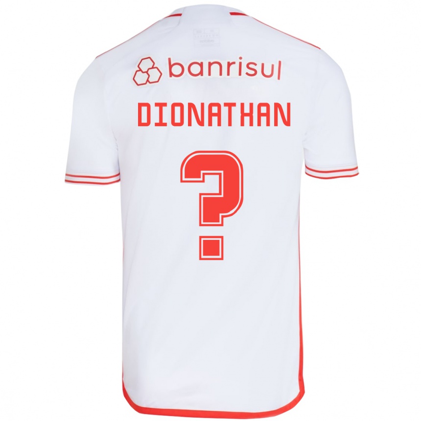 Kids Football Dionathan #0 White Red Away Jersey 2024/25 T-Shirt Za