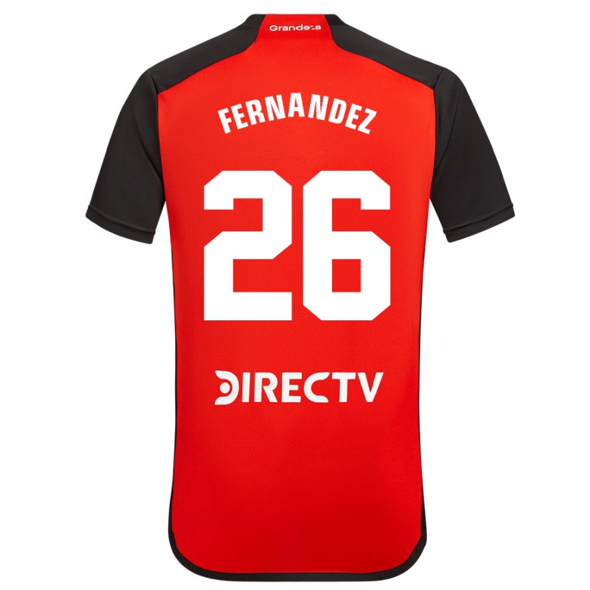 Kids Football Nacho Fernández #26 Red Black White Away Jersey 2024/25 T-Shirt Za