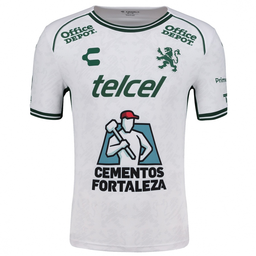 Kids Football Moisés Juárez #185 White Green Away Jersey 2024/25 T-Shirt Za