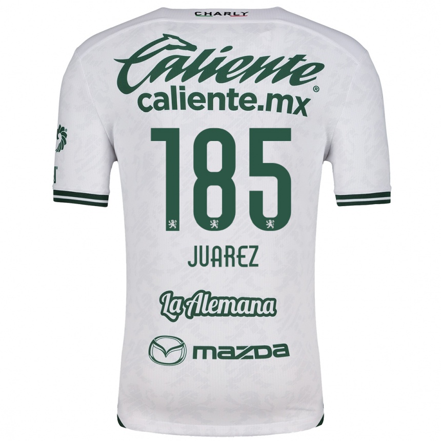 Kids Football Moisés Juárez #185 White Green Away Jersey 2024/25 T-Shirt Za