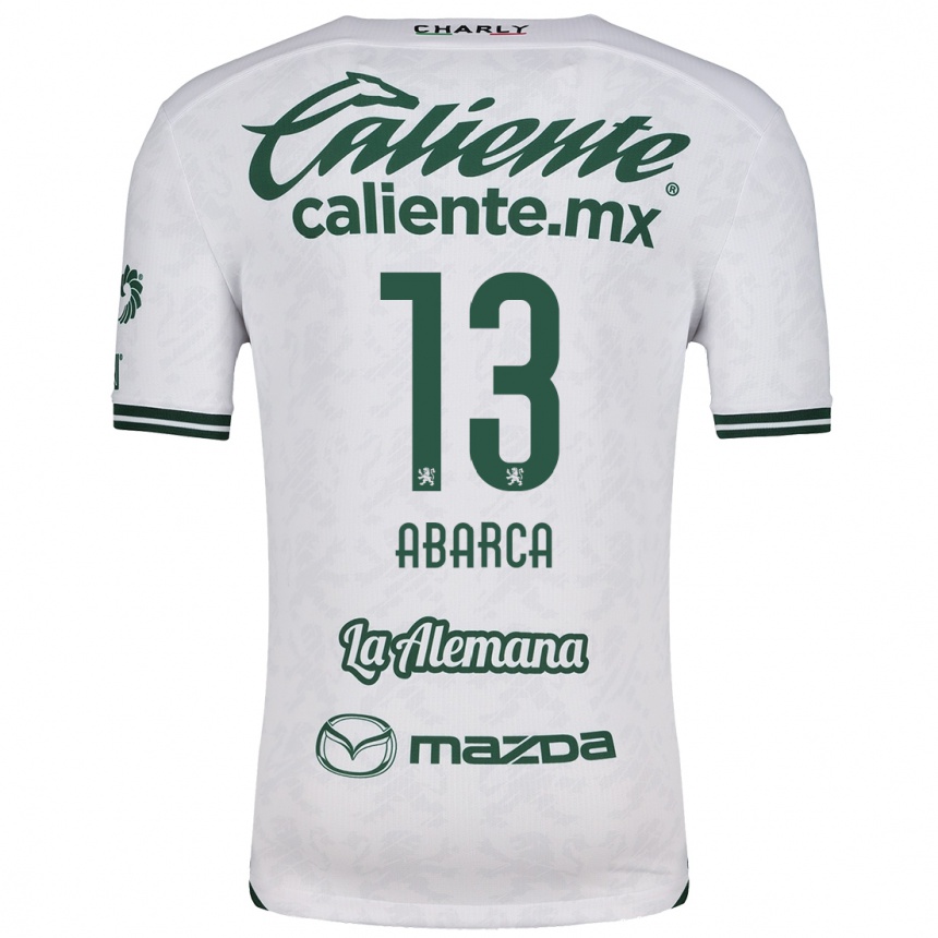 Kids Football Vidalia Abarca #13 White Green Away Jersey 2024/25 T-Shirt Za