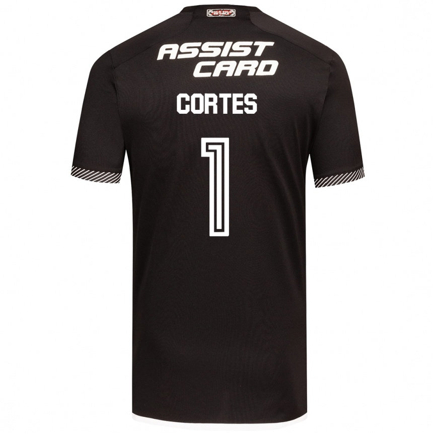 Kids Football Brayan Cortés #1 Black White Away Jersey 2024/25 T-Shirt Za