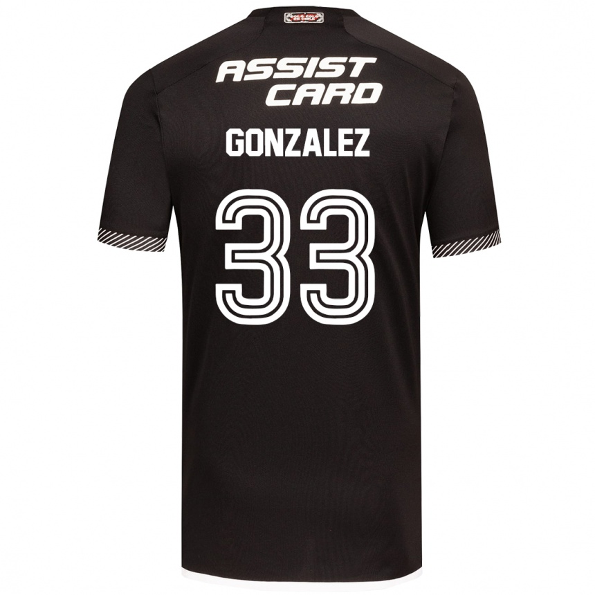 Kids Football Ramiro González #33 Black White Away Jersey 2024/25 T-Shirt Za