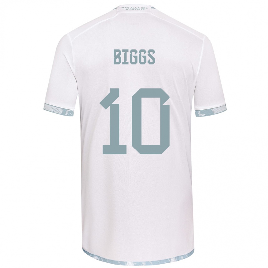 Kids Football Nicole Denise Fajre Biggs #10 White Grey Away Jersey 2024/25 T-Shirt Za