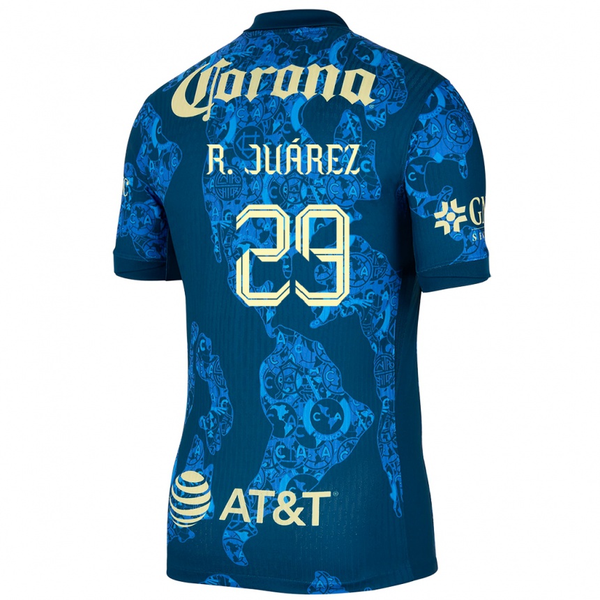 Kids Football Ramón Juárez #29 Blue Yellow Away Jersey 2024/25 T-Shirt Za