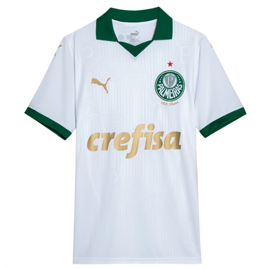 Kids Football Jhonatan #0 White Green Away Jersey 2024/25 T-Shirt Za