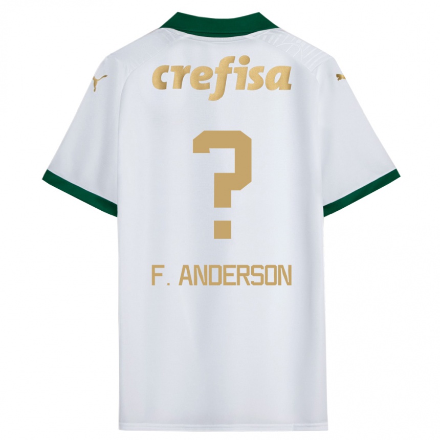 Kids Football Felipe Anderson #0 White Green Away Jersey 2024/25 T-Shirt Za