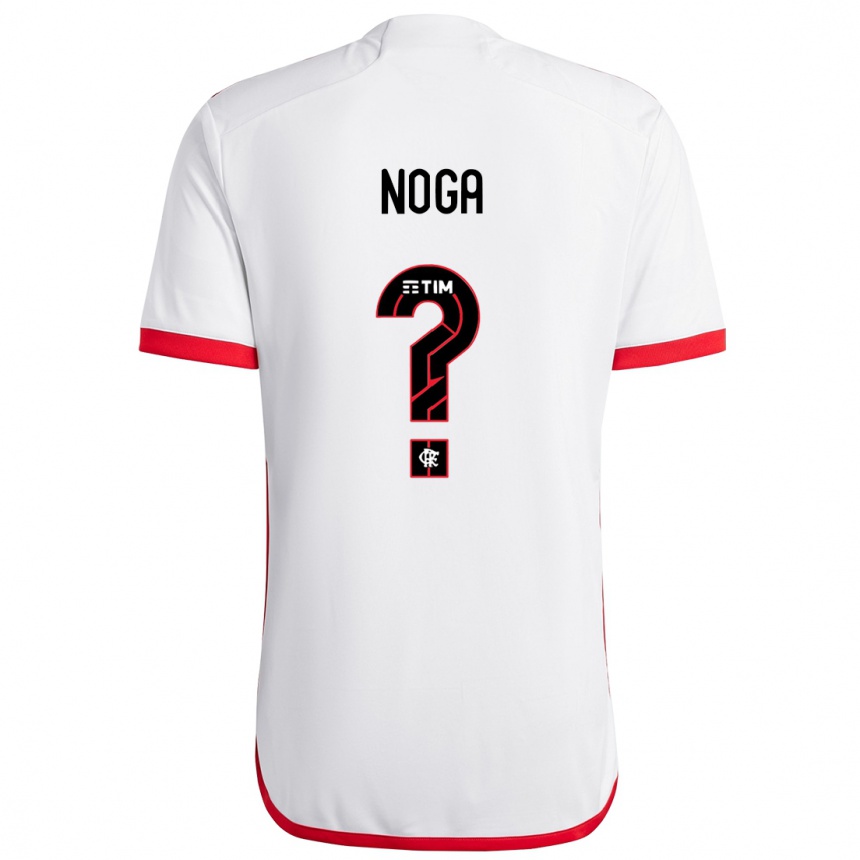 Kids Football Gabriel Noga #0 White Red Away Jersey 2024/25 T-Shirt Za